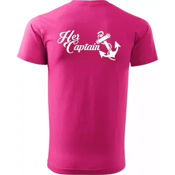 Her captain - Klasické pánské triko vyšší gramáže - 4XL ( Purpurová )
