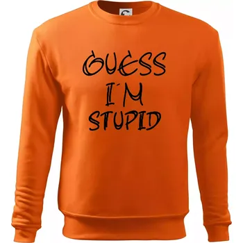 Pánská mikina Guess iam stupid - Mikina Essential pánská - M ( Oranžová )