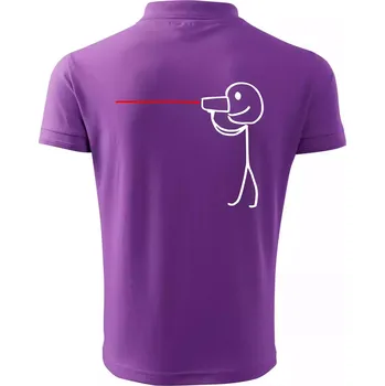 Pánská košile Láska telefon - Polokošile pánská Pique Polo 203 - 3XL ( Fialová )