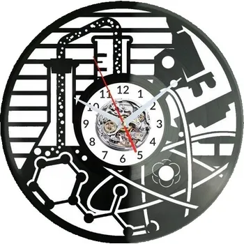 Hodiny Hodiny Chemika Chemické Nástěnné Hodiny Vinylová Deska Moderní Dekorativní