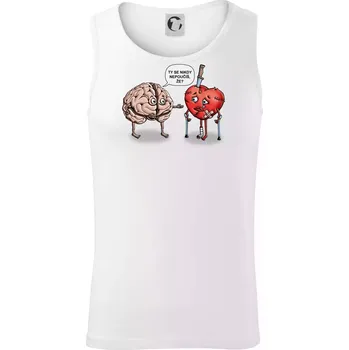 Mozek a srdce - poučení (Hana-creative) - Tílko pánské Core - XL ( Bílá )