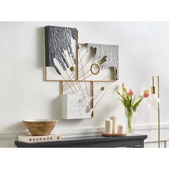 Bytová dekorace Nástěnná dekorace kovové barevné dekor umění moderní umělecké dílo současný akcentní kus abstraktní tvar Beliani