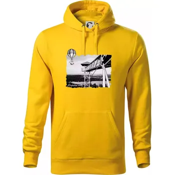 Pánská mikina Retro Hraniční vrch - Mikina pánská Cape s kapucí - XL ( Žlutá )