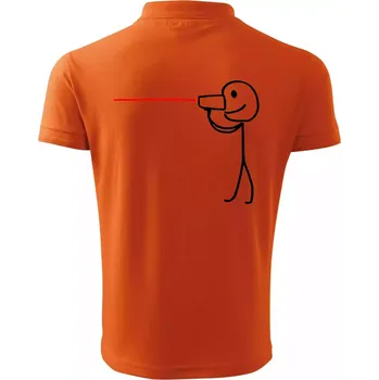 Pánská košile Láska telefon - Polokošile pánská Pique Polo 203 - 4XL ( Oranžová )