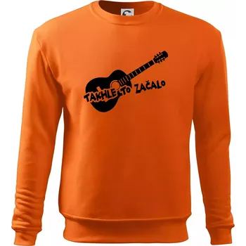 Pánská mikina Kytara, takhle to všechno začalo - Mikina Essential pánská - 2XL ( Oranžová )