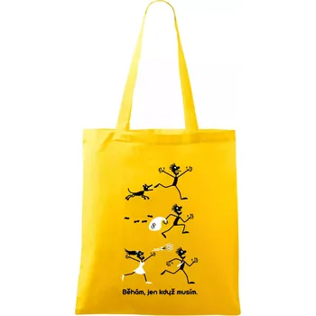 Běhám jen když musím (Hana-creative) - Taška bavlněná - 42 x 38 cm ( Žlutá )