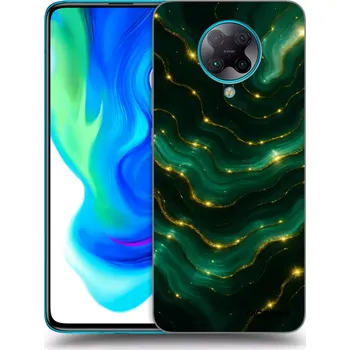 Pouzdro na mobilní telefon Picasee silikonový průhledný obal pro Xiaomi Poco F2 Pro - Emerald