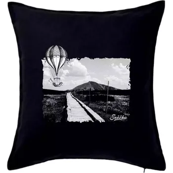 Polštář Retro Sněžka - Polštář 50x50 - 50x50 - Pouze potah ( Černá )