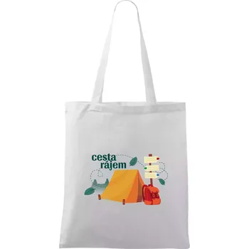 Nákupní taška Cesta rájem - Taška bavlněná - 42 x 38 cm ( Bílá )
