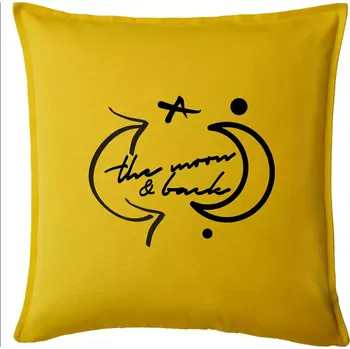 Polštář The moon and back - Polštář 50x50 - 50x50 - Pouze potah ( Žlutá )