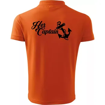 Pánská košile Her captain - Polokošile pánská Pique Polo 203 - XL ( Oranžová )