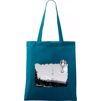 Retro Praděd - Taška bavlněná - 42 x 38 cm ( Petrolejová )