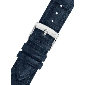 Řemínek na hodinky Kožený řemínek Morellato Tiglio 5673D74.062 M, modrý, ekokůže - 14 mm