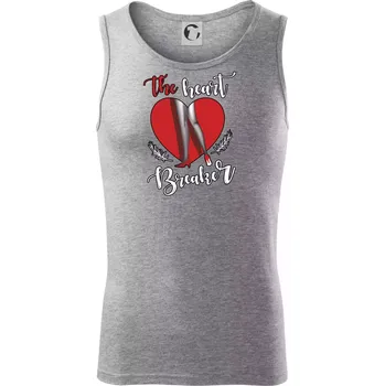 The Heart breaker - srdce - Tílko pánské Core - L ( Tmavě šedý melír )