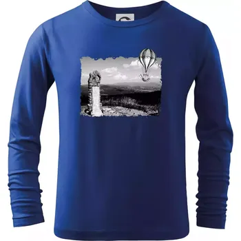 Chlapecké tričko Retro Kralický Sněžník - Triko dětské Long Sleeve - 122 cm/6 let ( Královská modrá )