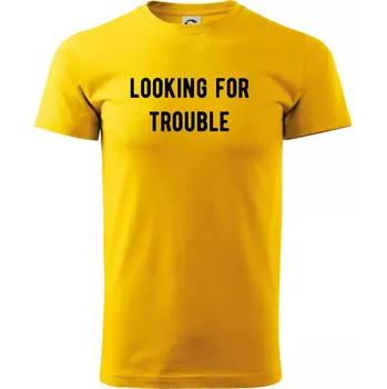 Pánské tričko Párové triko - Looking for trouble - Triko extra velké (5-8XL) - 6XL ( Žlutá )