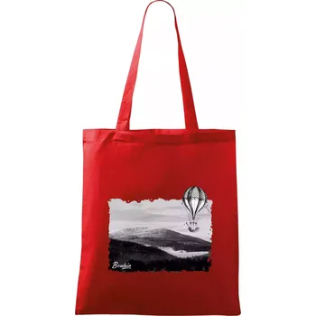 Nákupní taška Retro Boubín - Taška bavlněná - 42 x 38 cm ( Červená )