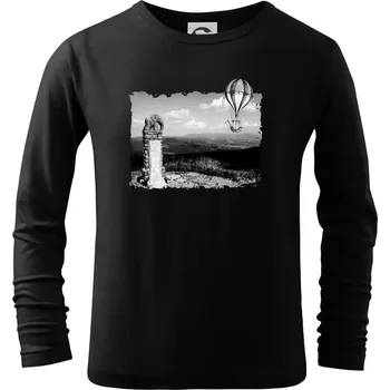 Chlapecké tričko Retro Kralický Sněžník - Triko dětské Long Sleeve - 158 cm/12 let ( Černá )