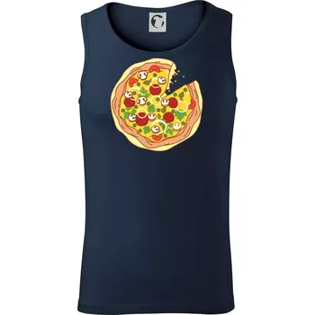 Pizza + Pizza kousek - Tílko pánské Core - L ( Námořní modrá (velmi tmavá - téměř černá) )