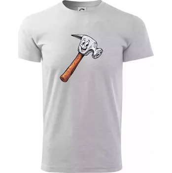 Pánské tričko Parové triko - Kladivo a hřebík - Triko extra velké (5-8XL) - 7XL ( Světlešedý Melír )