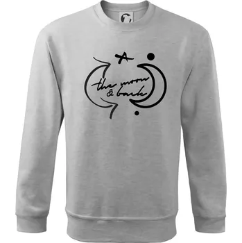 The moon and back - Mikina Essential dětská - 158 cm/12 let ( Světlešedý Melír )