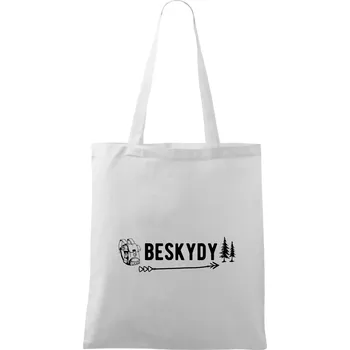 Beskydy nápis - Taška bavlněná - 42 x 38 cm ( Bílá )