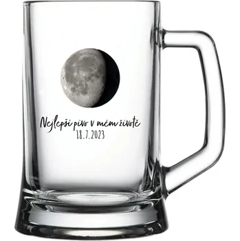 Sklenice Personalizovaná pivní sklenice s měsíční fází