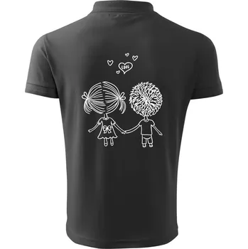 Pánská košile Love Kluk - Holka - Polokošile pánská Pique Polo 203 - S ( Tmavá břidlice (šedá se zeleným nádechem) )