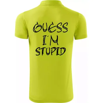 Pánská košile Guess iam stupid - Polokošile Victory sportovní (dresovina) - M ( Limetková )