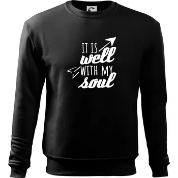 Pánská mikina It is well with my soul - Mikina Essential pánská - S ( Černá )