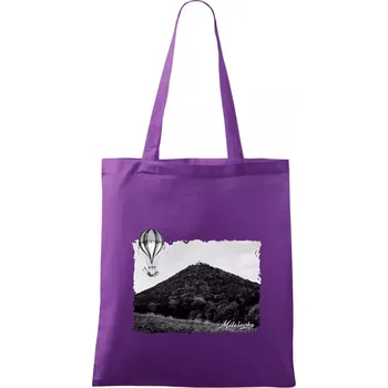 Retro Milešovka - Taška bavlněná - 42 x 38 cm ( Fialová )