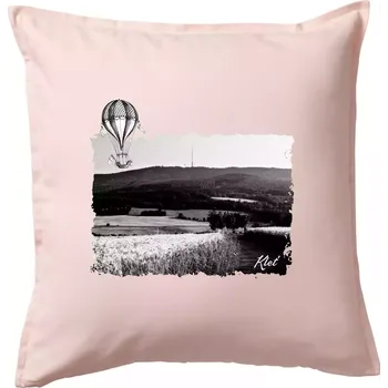 Polštář Retro Kleť - Polštář 50x50 - 50x50 - Pouze potah ( Světle růžová )