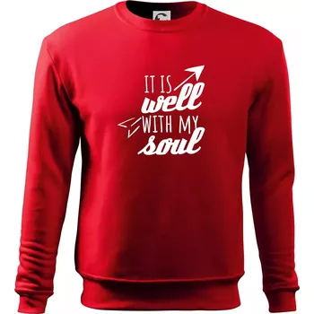 Pánská mikina It is well with my soul - Mikina Essential pánská - M ( Červená )