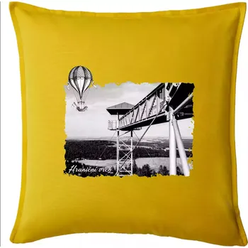Polštář Retro Hraniční vrch - Polštář 50x50 - 50x50 - Pouze potah ( Žlutá )