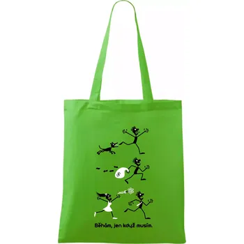 Nákupní taška Běhám jen když musím (Hana-creative) - Taška bavlněná - 42 x 38 cm ( Apple Green )