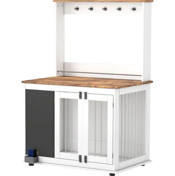 Úložný box Box pro psa s úložným regálem | bílý