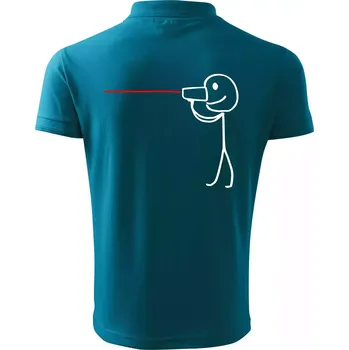 Pánská košile Láska telefon - Polokošile pánská Pique Polo 203 - 4XL ( Tmavý tyrkys )