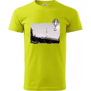 Retro Praděd - Klasické pánské triko vyšší gramáže - XS ( Limetková )