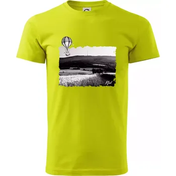 Retro Kleť - Klasické pánské triko vyšší gramáže - 4XL ( Limetková )