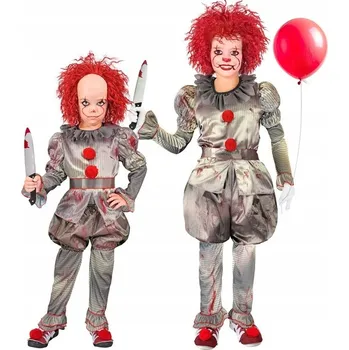 Karnevalový kostým Kostým Zabijácký Klaun Kostým Maškarní na Halloween Killer Clown 140