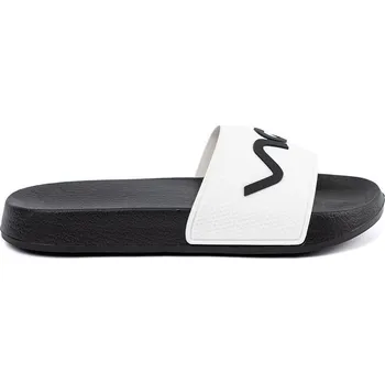 Dámské žabky Stylové dámské bílá a černé nazouváky na plochém podpatku 37