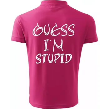 Guess iam stupid - Polokošile pánská Pique Polo 203 - 5XL ( Purpurová )