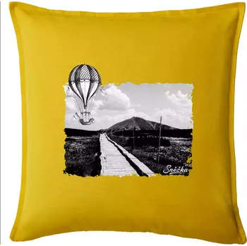 Polštář Retro Sněžka - Polštář 50x50 - 50x50 - Pouze potah ( Žlutá )
