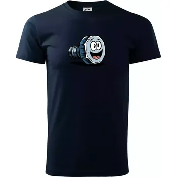 Parové triko - Šroub a matka - Triko extra velké (5-8XL) - 7XL ( Námořní modrá (velmi tmavá - téměř černá) )