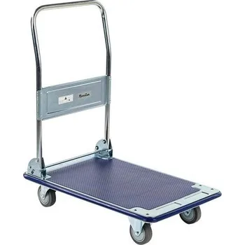 Plošinový vozík Plošinový vozík se sklopným madlem Manutan Expert, do 200 kg + Prodloužená záruka na 10 let