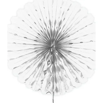 Party dekorace Papírová rozeta bílá – 45 cm