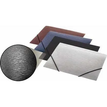 Archivační box Desky s gumičkou "Simple", 15 mm, PP, A4, PANTA PLAST, kovově stříbrná,rychlé dodání