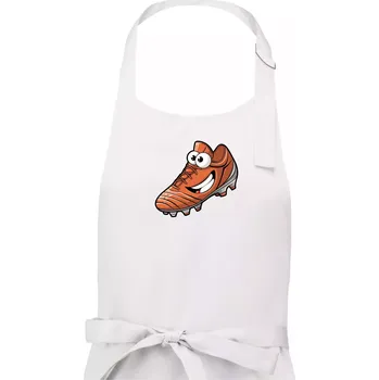 Kuchyňská zástěra Parové triko - Kopačka a míč - Dámská zástěra na vaření - Univerzální velikost ( Bílá )