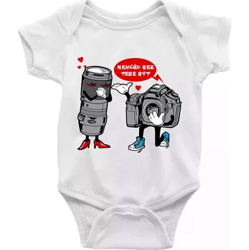 Kojenecký body Nemůžu bez tebe být foto - Body kojenecké s krátkým rukávem - Krátký r. 12-18 měs ( Bílá )