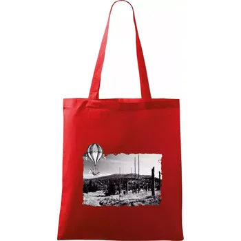 Nákupní taška Retro Blatný vrch - Taška bavlněná - 42 x 38 cm ( Červená )
